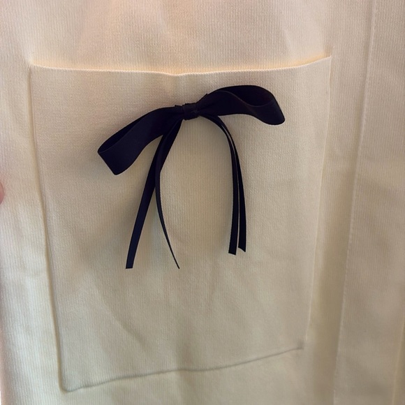 Zara✨Short Knit Dress ✨With Bows-White ✨🎀 - Picture 5 of 5